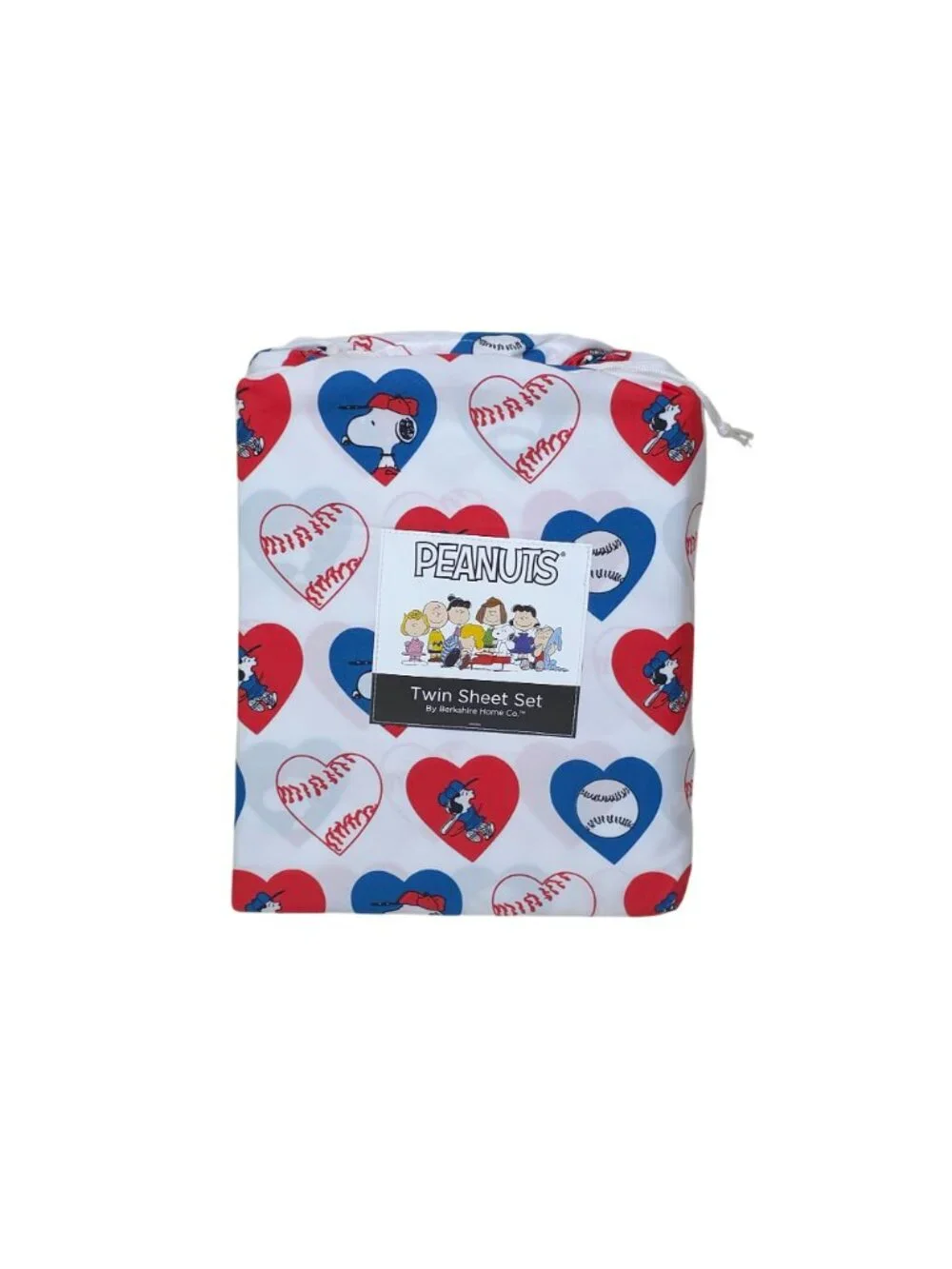 Peanuts Snoopy Twin Sheet Set Summer Heart Baseball Softball Kids by Berkshire